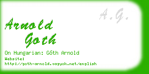 arnold goth business card